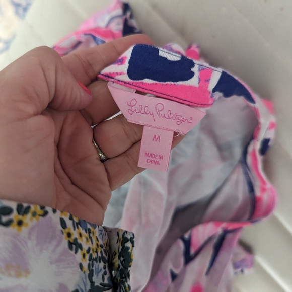 Women's Lilly Pulitzer Medium Elimia Wrap Dress True Paradise Point - Picture 6 of 6